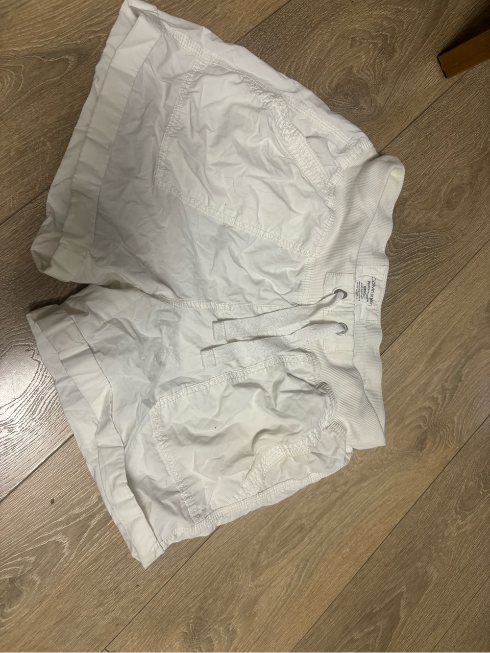 Calvin Klein White Athletic Drawstring Shorts